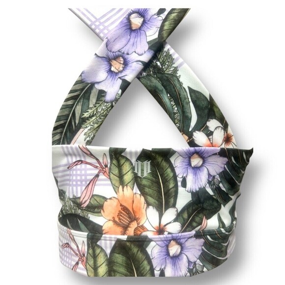 EleVen Venus Williams L Tropicana Floral Sports Bra Crossback Stretch NWT - Picture 4 of 11